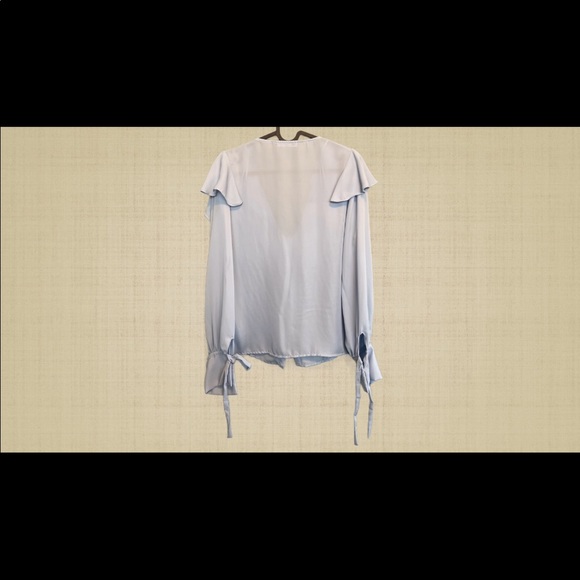 Zara - baby blue blouse - Picture 2 of 2